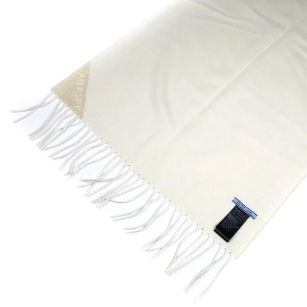 Prada Jacquard Evening Scarf Gold And White 1 Fs091 dgi f0 X0 a IC Chip Silk - Picture 4 of 6